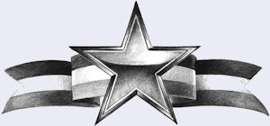 USA patriotic ribbon with star