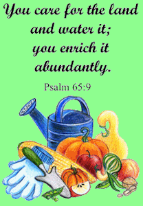 "You care for the land and water it; you enrich it abundantly." Ps. 65:9
