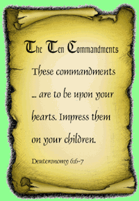 "These commandments are to be upon your hearts. Impress them on your children." Deut. 6:6-7
