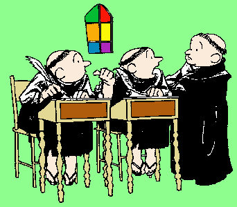 3 friars talking
