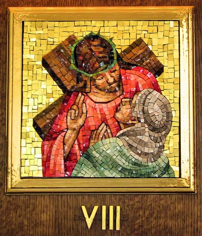 Eighth Station of the Cross mosaic - St. Francis Friary Chapel, Loretto PA
