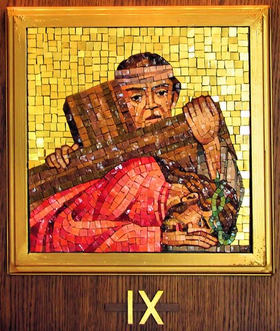 Ninth Station of the Cross mosaic - St. Francis Friary Chapel, Loretto PA