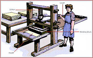 Gutenberg printing press (http://the_uighurs.tripod.com/Pictures/GutenbergPress.htm)