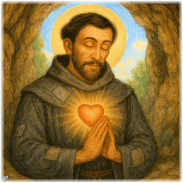 St. Francis of Assisi at prayer