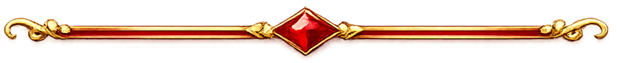 Ruby Red and gold separator bar