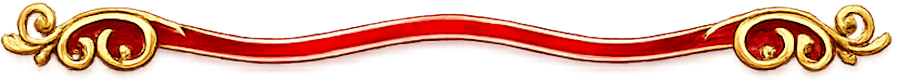 Ruby Red and gold separator bar