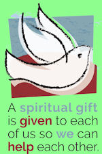 Flying dove - A spiritual gift is given to each of us so  we can help each other.