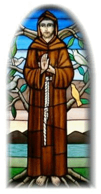 St. Francis in stained glass