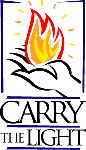 "Carry the light" - flame in the palm of a hand