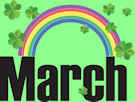 March 2018 with rainbow and shamrocks