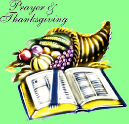 Prayer and Thanksgiving - Cornucopia and Holy Bible